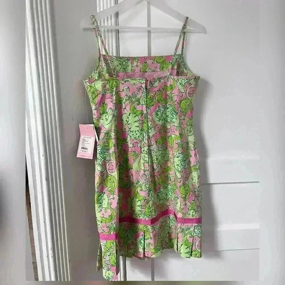 LILLY PULITZER Demi Dress Fried Catfish in Phipps Pink  NEW WITH TAG RARE - Picture 2 of 5
